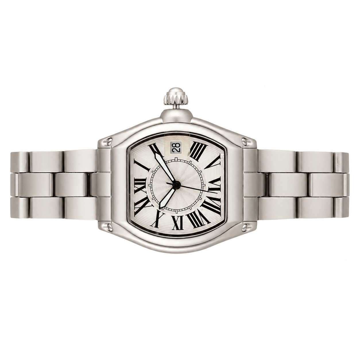 Tonneau Roman Mens Quartz Watch Wear and Watch
