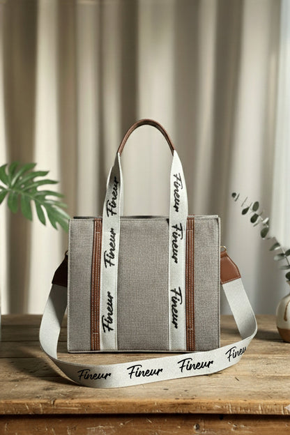 Fineur Canvas Tote Modern Muse - Grey