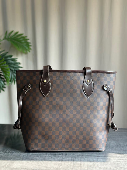 Fineur Duo Tote Checkered - Brown