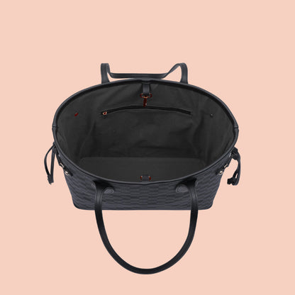 Fineur Duo Tote Checkered - Black