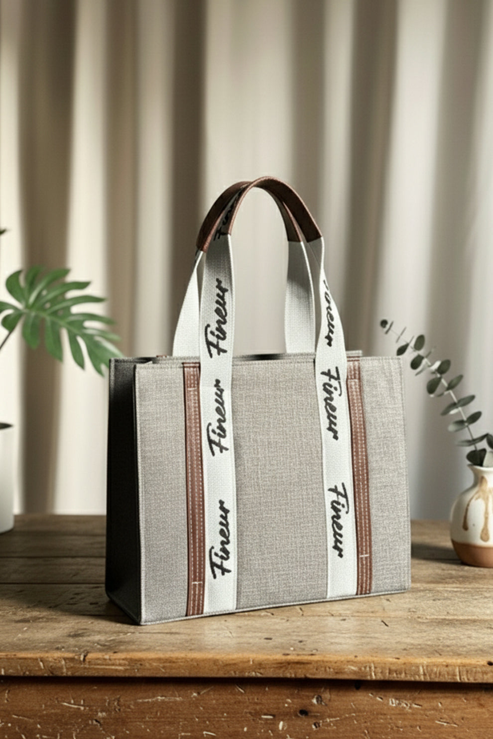 Fineur Canvas Tote Modern Muse - Grey