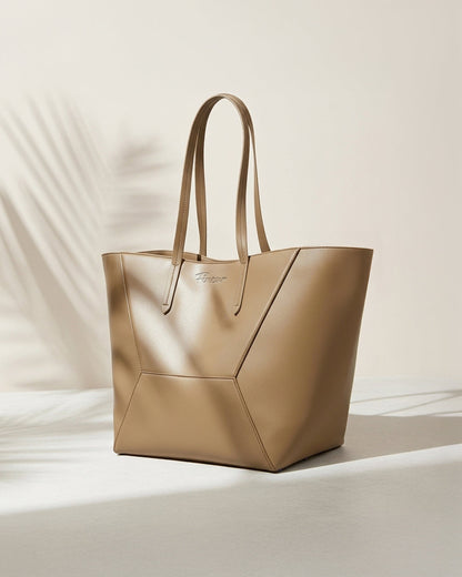 Fineur Tote Matrix + Pouch - Beige