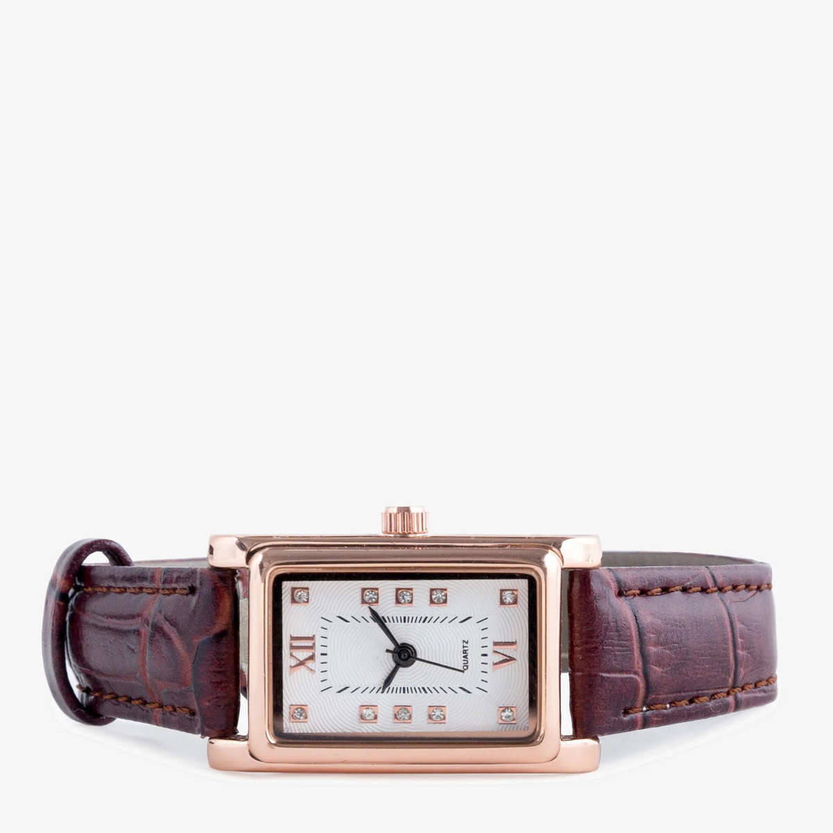 Men's Metallic Precision Analog Watch with Round Dial and Metal Strap