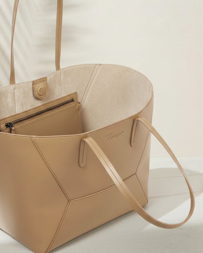 Fineur Tote Matrix + Pouch - Beige