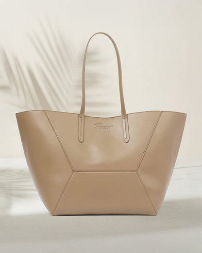 Fineur Tote Matrix + Pouch - Beige