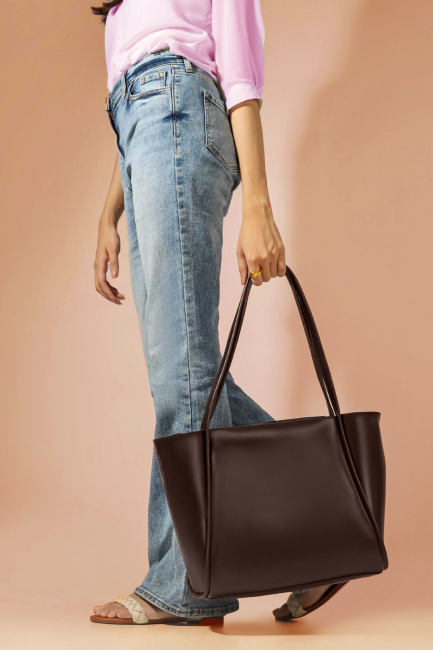 Fineur Tote Pyramid - Brown