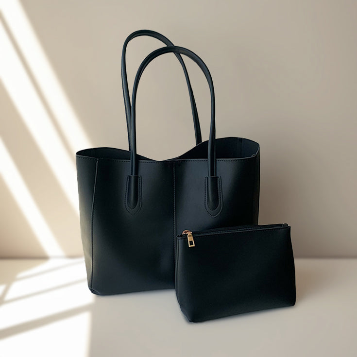 Fineur Tote Everyday with Pouch - Black