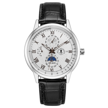 Men’s Round Dial Minimalist Quartz Analog Watch