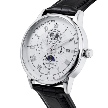 Men’s Round Dial Minimalist Quartz Analog Watch