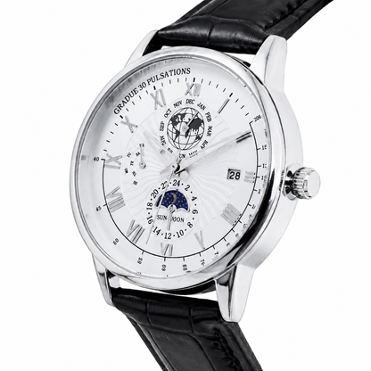 Men’s Round Dial Minimalist Quartz Analog Watch
