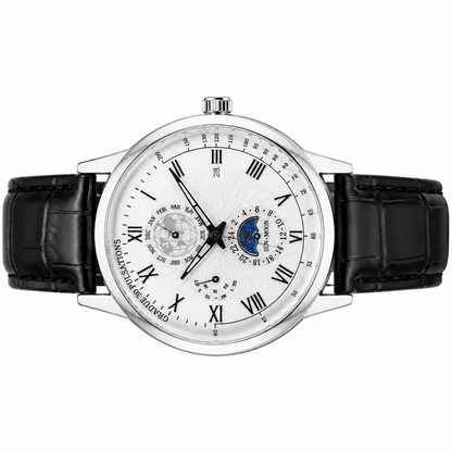 Men’s Round Dial Minimalist Quartz Analog Watch