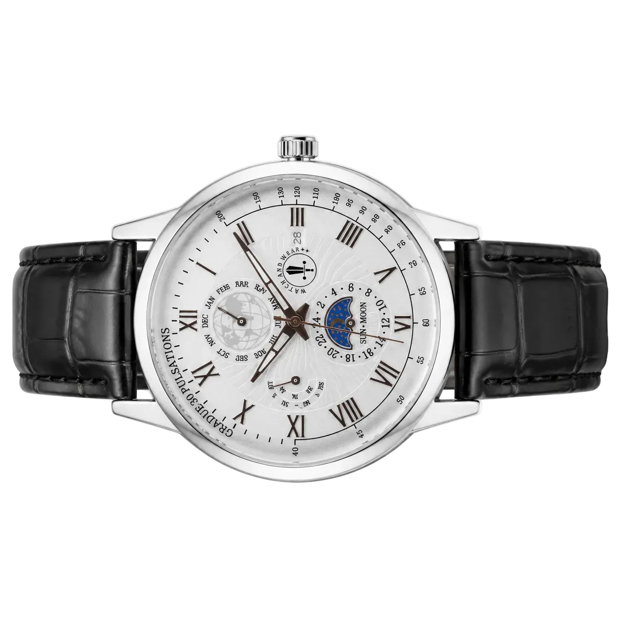 Men’s Round Dial Minimalist Quartz Analog Watch