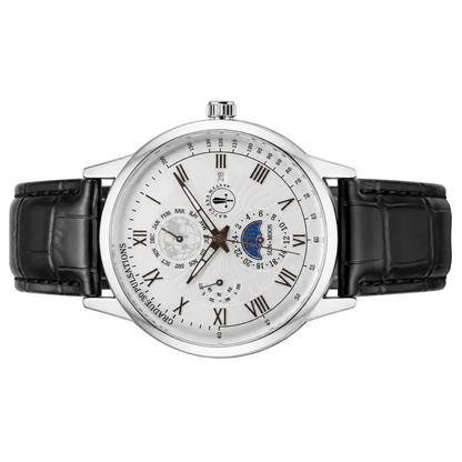 Men’s Round Dial Minimalist Quartz Analog Watch