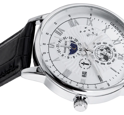 Men’s Round Dial Minimalist Quartz Analog Watch