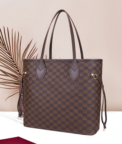 Fineur Duo Tote Checkered - Brown