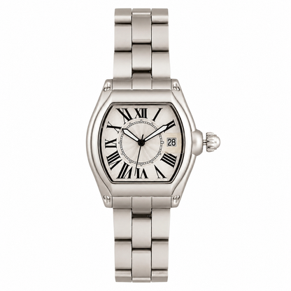 Tonneau Roman Mens Quartz Watch Wear and Watch
