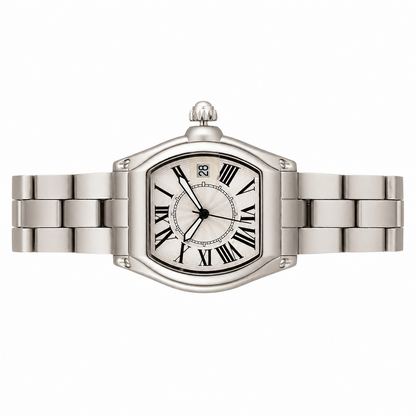 Tonneau Roman Mens Quartz Watch Wear and Watch