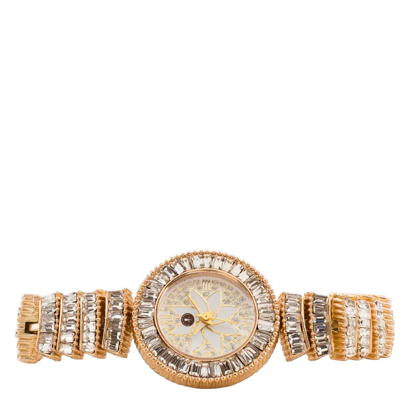 Women’s Gold Crystal Bracelet Round Dial Quartz Watch