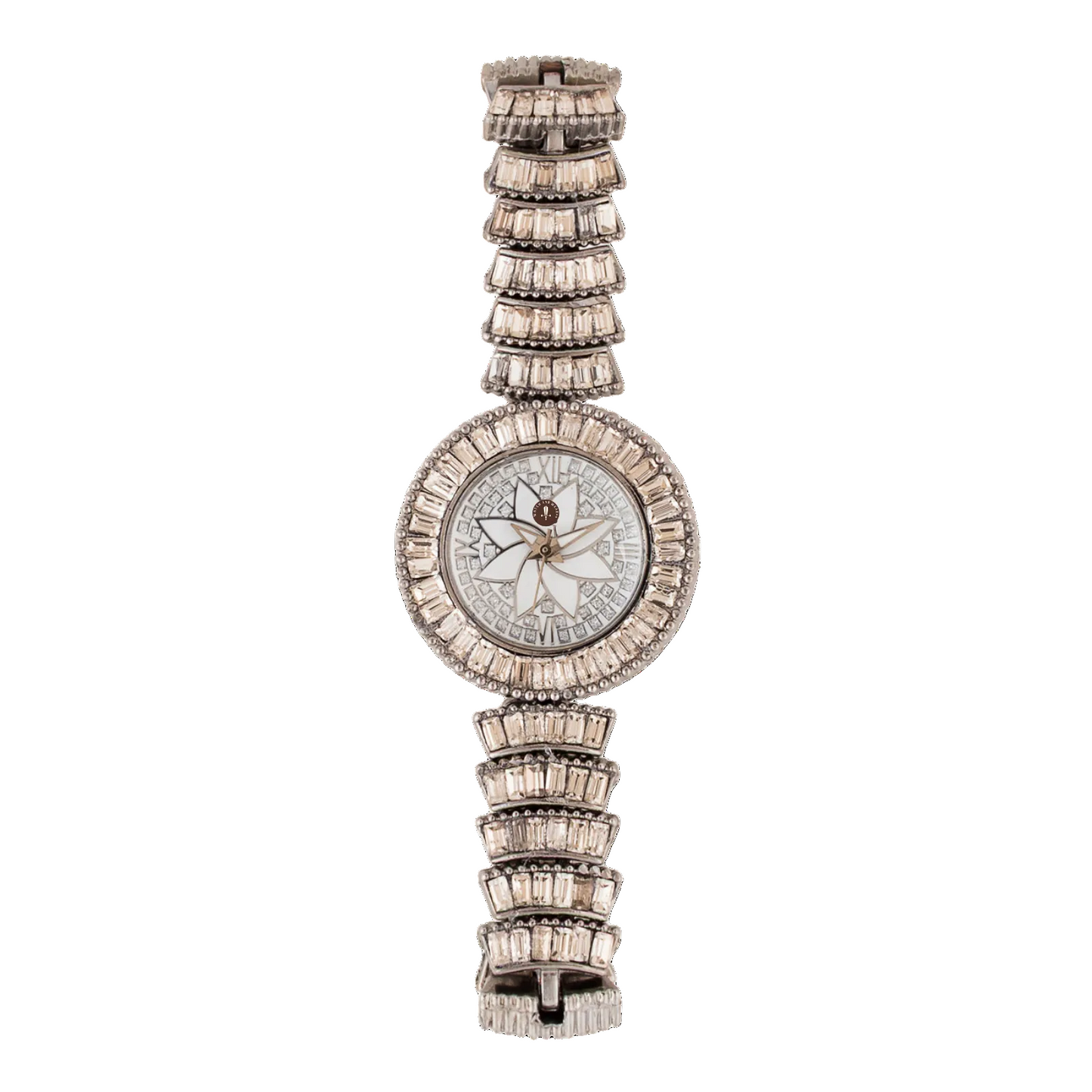 Women’s Silver Dial Crystal Bracelet Quartz Watch