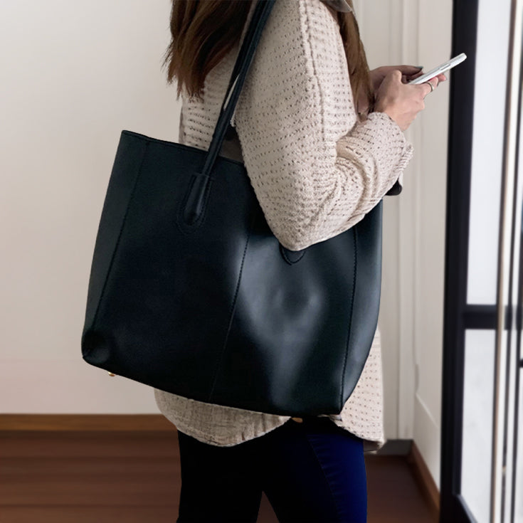 Fineur Tote Everyday with Pouch - Black