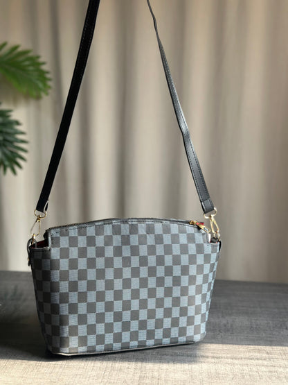Fineur Duo Tote Checkered - Black